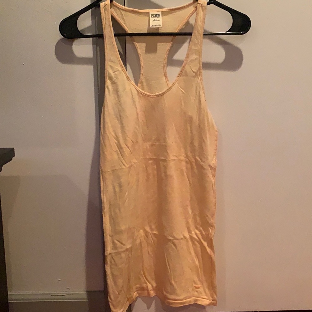 Orange racer back tank top